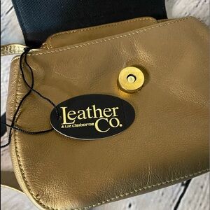 Leather Co. gold 3x5 shoulder bag